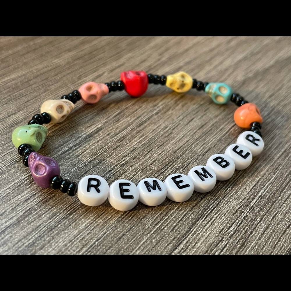 Disney Inspired Coco Remember Bracelet with mini skulls